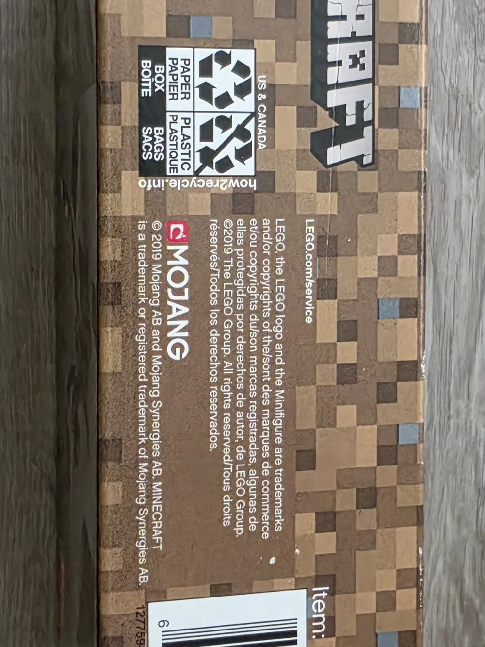 LEGO Minecraft Ender Dragon Set - Black, Purple, Tan (NEVER OPENED)